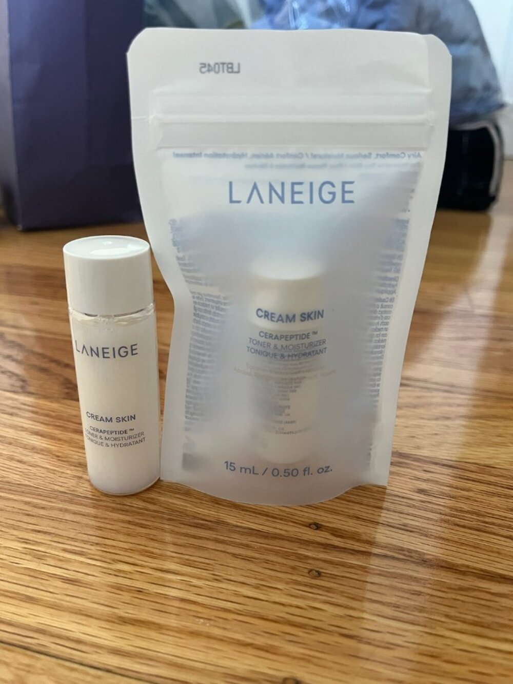 2 LANEIGE Skincare Cream Skin Toner & Moisturizer 15 ml